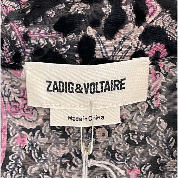 Zadig & Voltaire Tori Velours Devore Tunic. NWT. Small - Picture 6 of 10